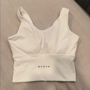 White cropped tank/ bra
